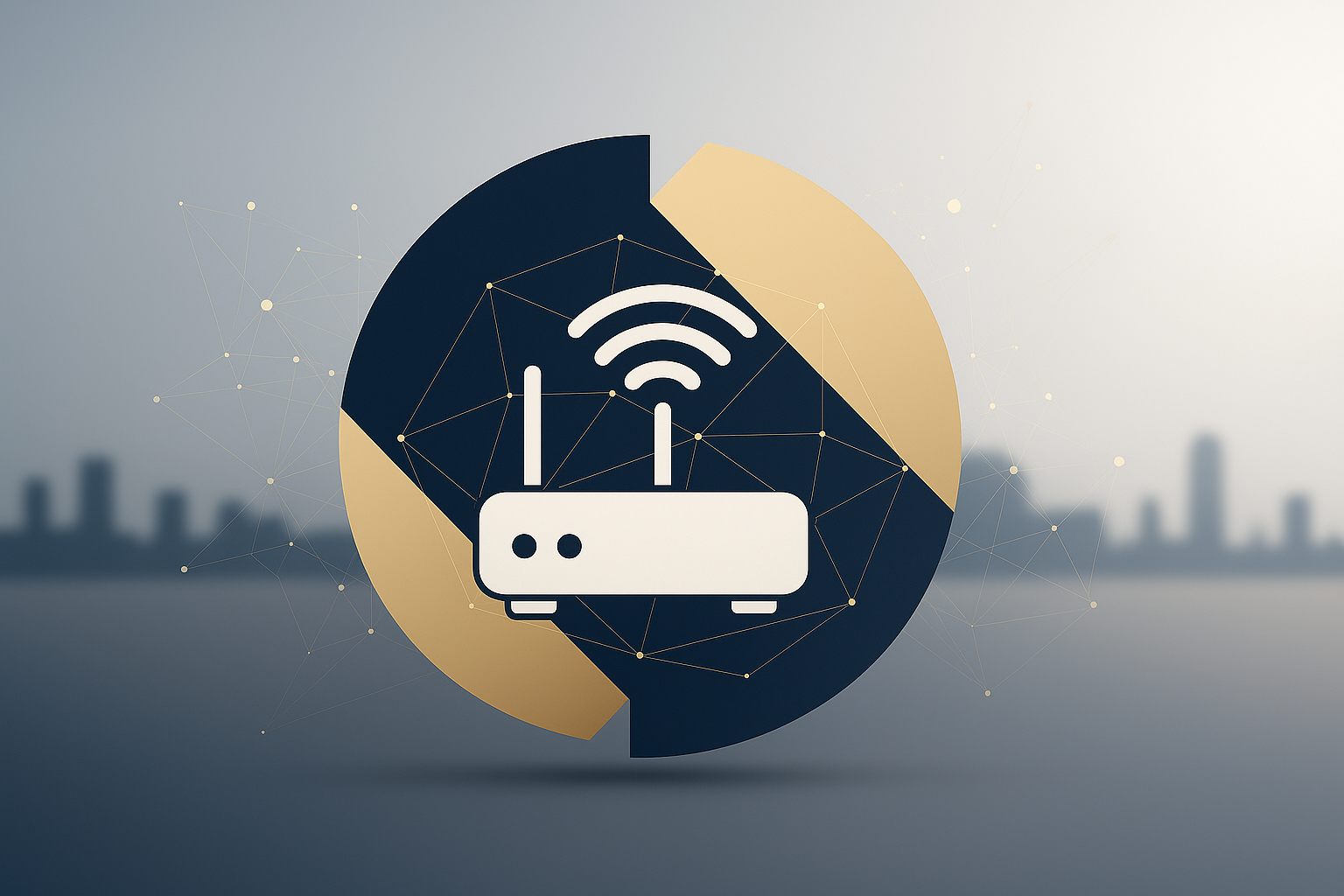 Symbol für Internetverbindung und Router